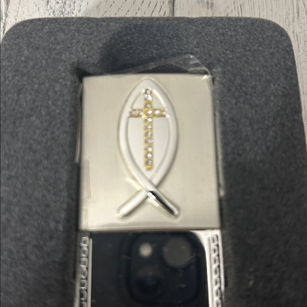 Bookmark Christian Symbol with Crystal Cross / you can have Engraved